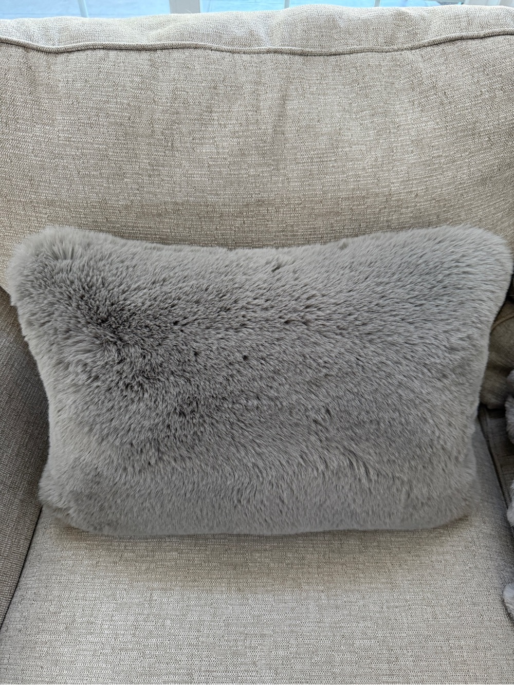 Ugg faux fur throw pillow